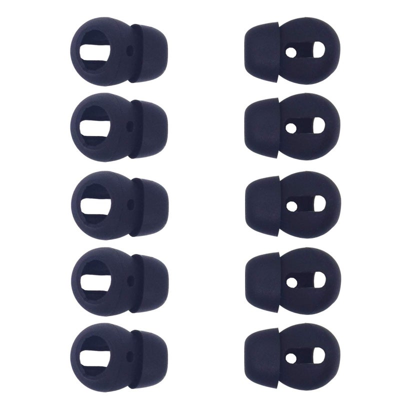 Yutoner 5 Pairs AirPods Ear Tips Anti-Slip Silicone Earbuds Cover Compatible with Apple AirPods 2 & AirPods or EarPods-ã€Not Fit in The Charging Caseã€‘ (Black) - Image 2
